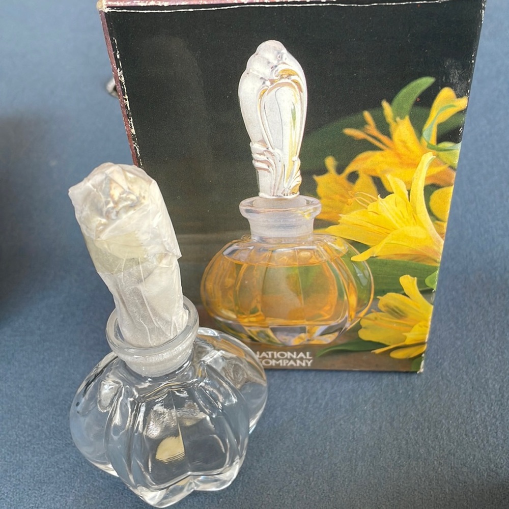 NIB Silver Glass Perfume Bottle